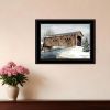 The Kissing Bridge 2 Black Framed Print Wall Art