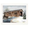 The Kissing Bridge 3 White Framed Print Wall Art