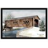 The Kissing Bridge 6 Black Framed Print Wall Art