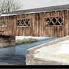 The Kissing Bridge 6 Black Framed Print Wall Art