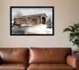 The Kissing Bridge 6 Black Framed Print Wall Art