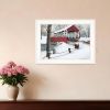 Crisp Winter Evening 1 White Framed Print Wall Art