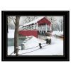 Crisp Winter Evening 2 Black Framed Print Wall Art