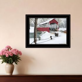 Crisp Winter Evening 2 Black Framed Print Wall Art