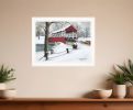 Crisp Winter Evening 3 White Framed Print Wall Art