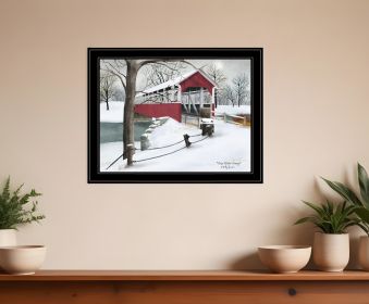 Crisp Winter Evening 4 Black Framed Print Wall Art