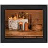 Gathering the Harvest 4 Black Framed Print Kitchen Wall Art