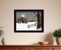 Light in the Stable 2 Black Framed Print Wall Art