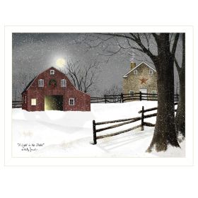 Light in the Stable 3 White Framed Print Wall Art