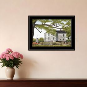 Sweet Summertime House 2 Black Framed Print Wall Art