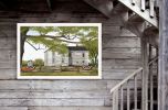 Sweet Summertime House 5 White Framed Print Wall Art