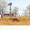 Autumn on Farm 1 White Framed Print Wall Art