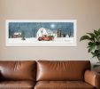 Winter on The Farm 3 White Framed Print Wall Art