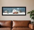 Winter on The Farm 4 Black Framed Print Wall Art