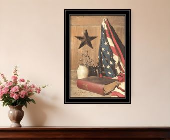 God and Country 6 Black Framed Print Wall Art