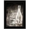 Moody Gray Glassware Still Life 3 Black Framed Print Kitchen Wall Art