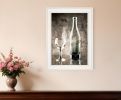 Moody Gray Wine Glass Still Life 1 White Framed Print Wall Art