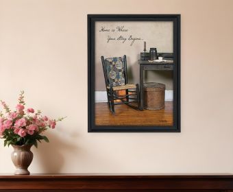 Home Story Black Framed Print Wall Art