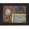 Tin Sconce Black Framed Print Wall Art