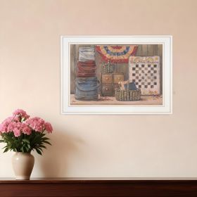 God Bless America 2 White Framed Print Wall Art