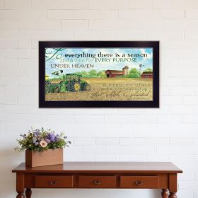 To Everything Season Black Framed Print Wall Art