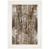 Tis the season Snowflakes 1 White Framed Print Wall Art