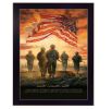 Bless Americas Heroes Black Framed Print Wall Art