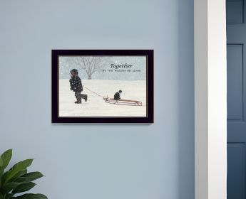 Together 1 Black Framed Print Wall Art