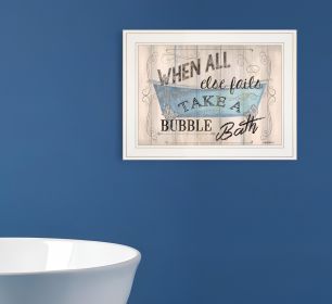 Bathroom Humor 3 White Framed Print Bathroom Wall Art