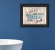 Bathroom Humor 4 Black Framed Print Bathroom Wall Art