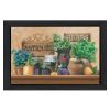 Antiques and Herbs 3 Black Framed Print Kitchen Wall Art