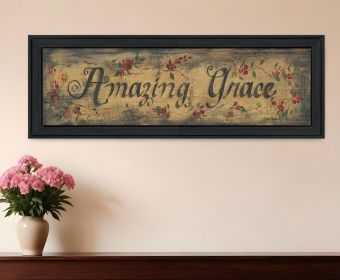 Amazing Grace Black Framed Print Wall Art