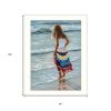 The Striped Skirt White Framed Print Wall Art