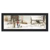 Snowmen from Heaven 1 Black Framed Print Wall Art