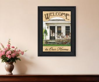 Welcome to Our Home 1 Black Framed Print Wall Art