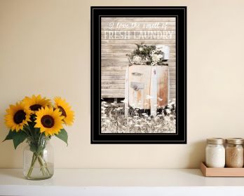 Fresh Laundry 2 Black Framed Print Bathroom Wall Art