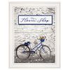 Flower Shop Bicycle 1 White Framed Print Wall Art