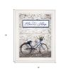 Flower Shop Bicycle 1 White Framed Print Wall Art