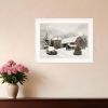 Farmhouse Christmas 1 White Framed Print Wall Art