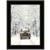 Antique Christmas 2 Black Framed Print Wall Art