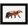 Arctic Red Fox 2 Black Framed Print Wall Art