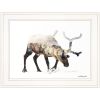 Arctic Reindeer 1 White Framed Print Wall Art