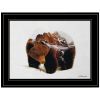 Bear in the Mountains 2 Black Framed Print Wall Art