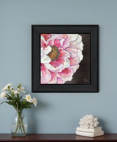 Blooms on Black I 2 Black Framed Print Wall Art