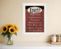 Laundry Rules 3 White Framed Print Laundry Wall Art