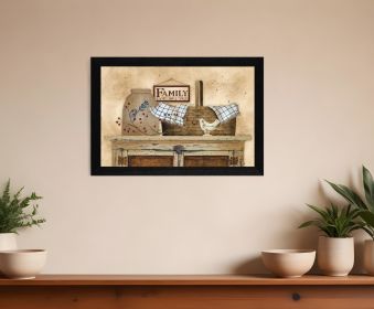 Family Still Life 1 Black Framed Print Wall Art