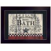 Hot Bath 3 Black Framed Print Bathroom Wall Art