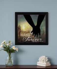 Hold My Hand Forever 2 Black Framed Print Wall Art