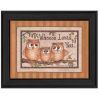 Whoooo Loves You Black Framed Print Wall Art