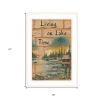 Living On The Lake 1 White Framed Print Wall Art